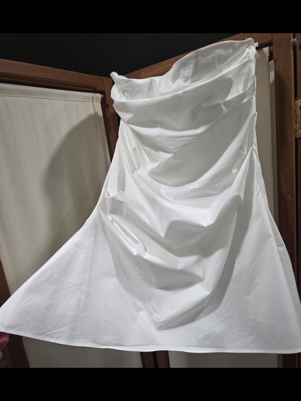 Princess Polly White Strapless Draped Mini Dress